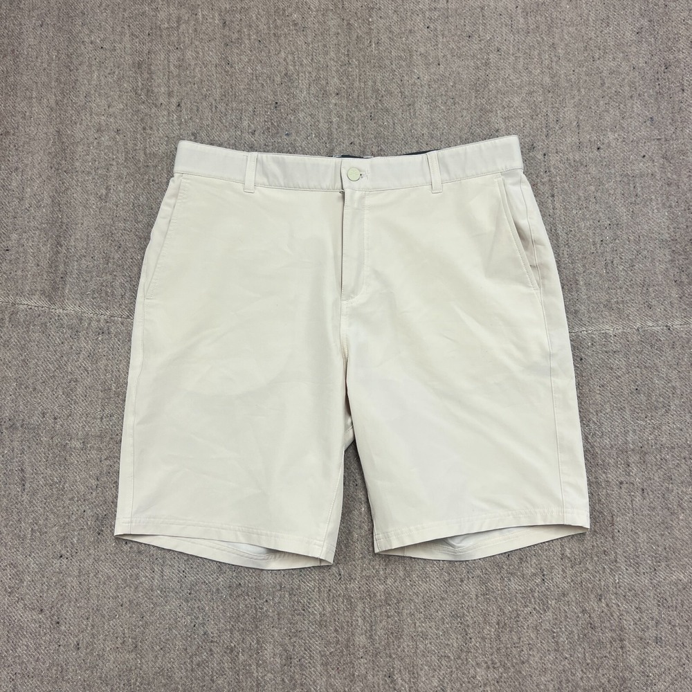 Soybu Shorts Mens 34 White Tan Stretch Water Repellent Sport Performance Coastal